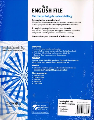 Oxford NEW ENGLISH FILE Pre-Intermediate Workbook With Key.