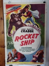 FLASH GORDON! Buster Crabbe ROCKET SHIP Vintage Reissue Poster