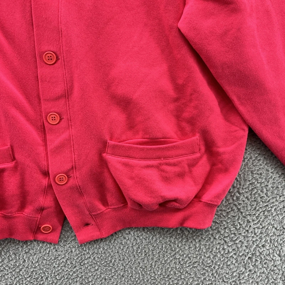 Cárdigan de Colección Años 80 Benetton Suéter Mujer XL Rosa Relajado Cosby Nueva Ola Abotonada Foto 2 de 4