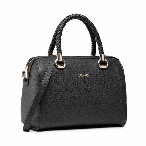 BORSA LIU JO BAULETTO MANHATTAN SAFFIANO AF1158 SATCHEL BAG NERO TRACOLLA  SALDI | eBay