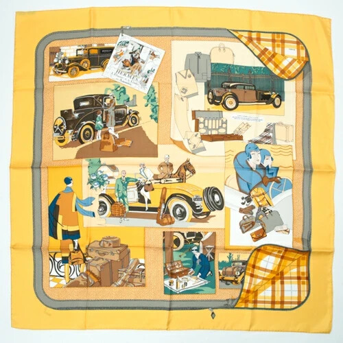 HERMESカレ L'Elegance et le Confort Hermes Carre90 L ELEGANCE ET LE CONFORT EN AUTOMOBILE Scarf