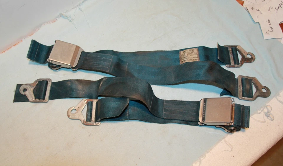 62 Pontiac Star Chief front bucket seat belts recoils Bonneville Catalina 2+2  - Image 2 of 4