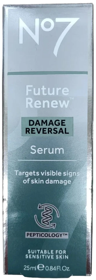 No7 Future Renew Serum Full Size 25ml DAMAGE REVERSAL SENSITIVE SKIN