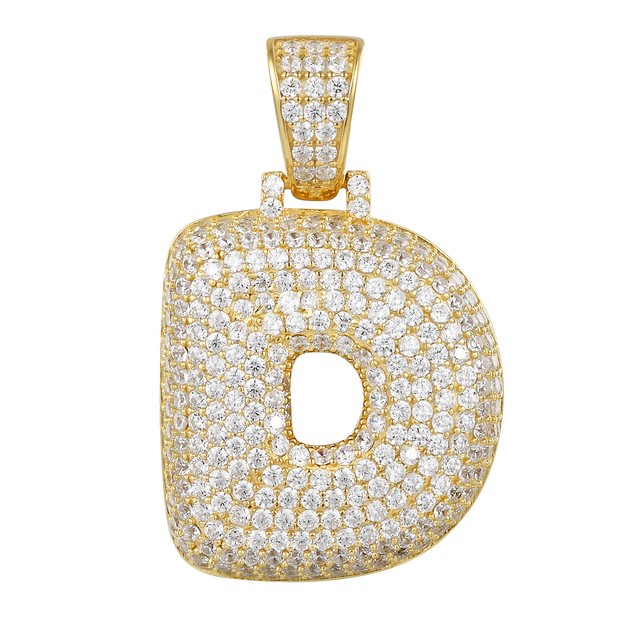 bubble initial necklace