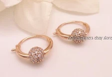 NEW Pandora Rose PAVE HUGGIE HOOP EARRINGS Clear 288294CZ RETIRED