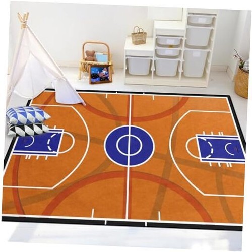 Basketball Court Rug - Basketball Rug for Boys Bedroom 63 in x 47 in Multi 207