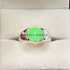 Jade Oval Cut Gemstone With 925 Sterling Silver Ring For Men's B169