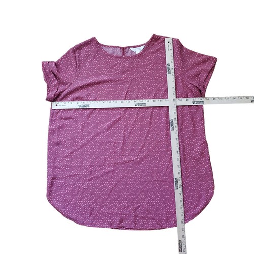 Lauren Conrad LC Women's Desert Rose Pink Abstract Print Blouse Size XL - Picture 4 of 8