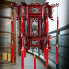 Palace Lantern Carved Wooden Chinese Lantern Balcony Red Outdoor Decoracion