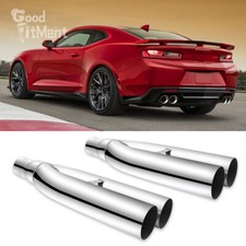 For Chevrolet Camaro 2Pcs 2.5" In 3" Out 19" Long Dual Blast Pipe Tip Exhaust