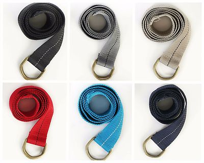 Lot Pack Of 6 Canvas Web Belt Double D-Ring Mixed Unisex Men 45''-48'' Length New