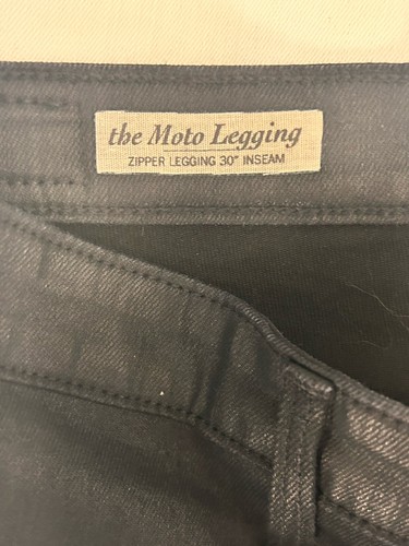 Adriano Goldschmied Jeans Womens 28R The Moto Legging Zipper Black Zip Pockets - Picture 6 of 12