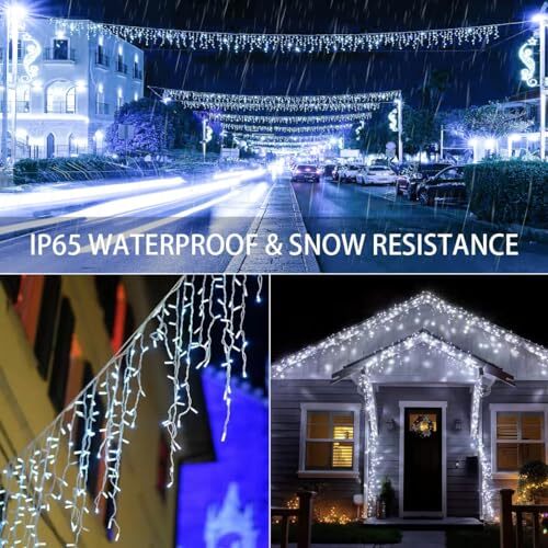 Solar Icicle Lights Outdoor Waterproof 56Ft 506 LED Icicle Christmas Lights... eBay