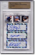JASON HEYWARD * Tommy Hanson * MATT WIETERS Autograph Rookie Auto BGS 1/1