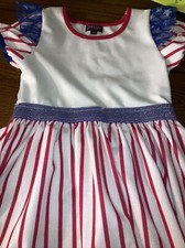 Jo Jo  s Closet Nickelodeon White Blue Red Dress Size 10-12