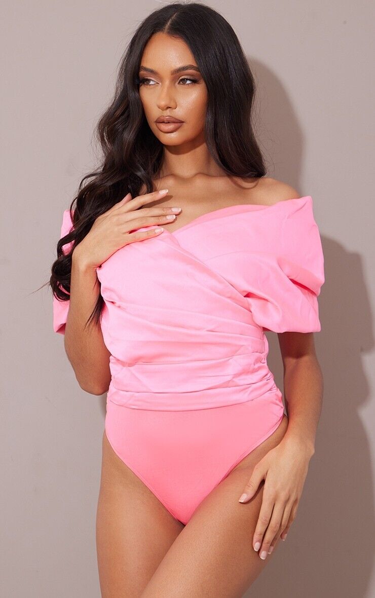 Bardot Bodysuit Structured Bodysuit Pretty Little Thing Structured - Main Image