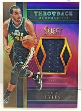 Trey Lyles 2017-18 Panini Select Throwback Memorabilia PURPLE Prizm GU Jersey/99