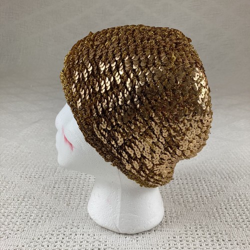 Vintage Gold Stretchy Chevron Shiny 