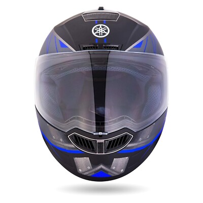 Yamaha YR7 Full Face Helmet (Matte Black & Blue, Size L,XL