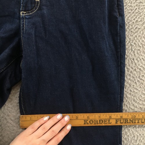 Lee Riders Mid Rise Bootcut Jeans Women 8P (actual 32x28.5) Blue Dark Wash Denim - Picture 8 of 19
