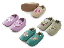 LEDER KRABBELSCHUHE SCHUHE KINDERGARTEN HAUSSCHUHE  *NEU* CHROMFREI