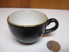 Steelite International Craft Licorice Black 3oz Coffee Expresso Low Cup NEW