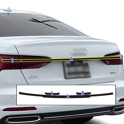 Right Side Rear Bumper Chrome Trim Cover For Audi A6 S-Line C8 2019-2022 – Black/Chrome