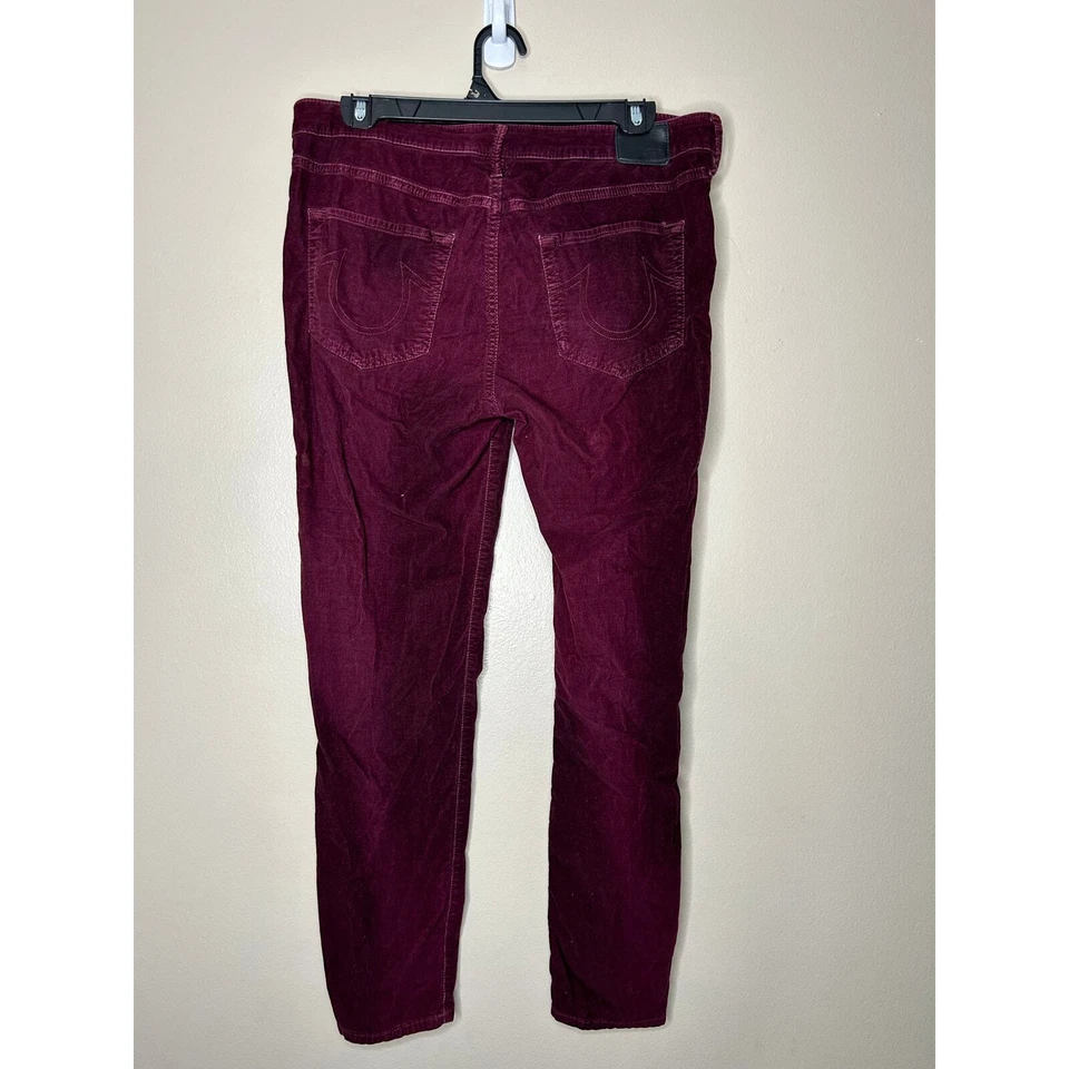 True Religion Halle Cordón Elástico Ivy League Pana Granate Mujer Talla 32 Foto 2 de 4