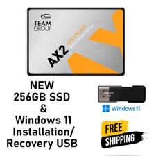 256GB SATA SSD & Windows 11 OS INSTALL, REPAIR, RECOVERY USB UTILITY- NON·RETAlL