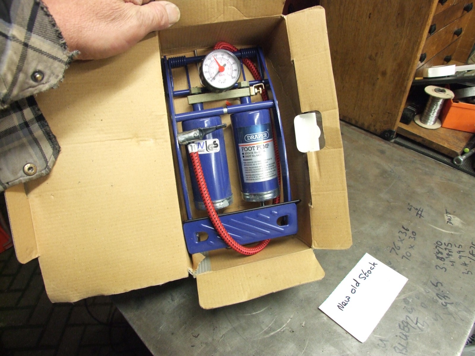 Draper Foot Pump Double Barrel eBay