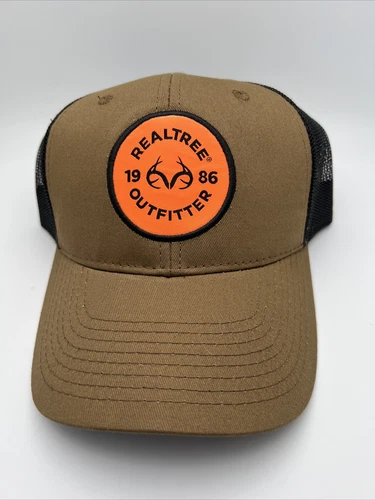 Realtree™ Outfitters 1986 Cap Brown Black Hunters Orange Hunting Mesh-Back