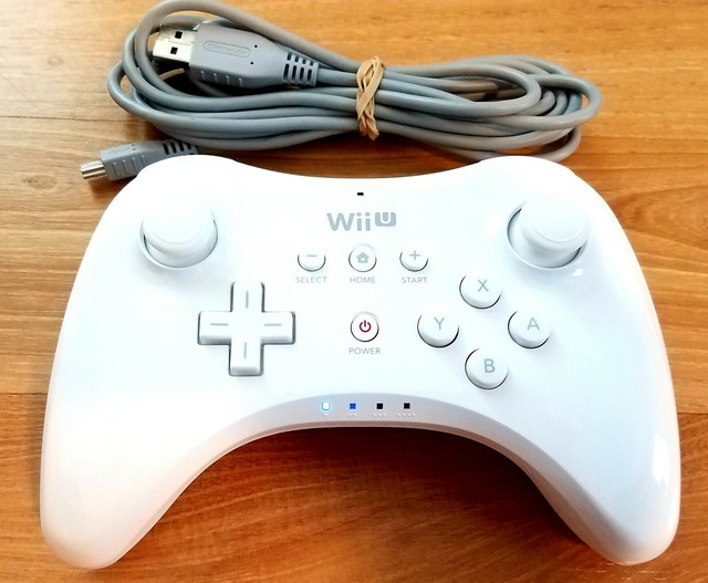 Nintendo Wii U Pro Wup 005 White Gamepad For Sale Online Ebay