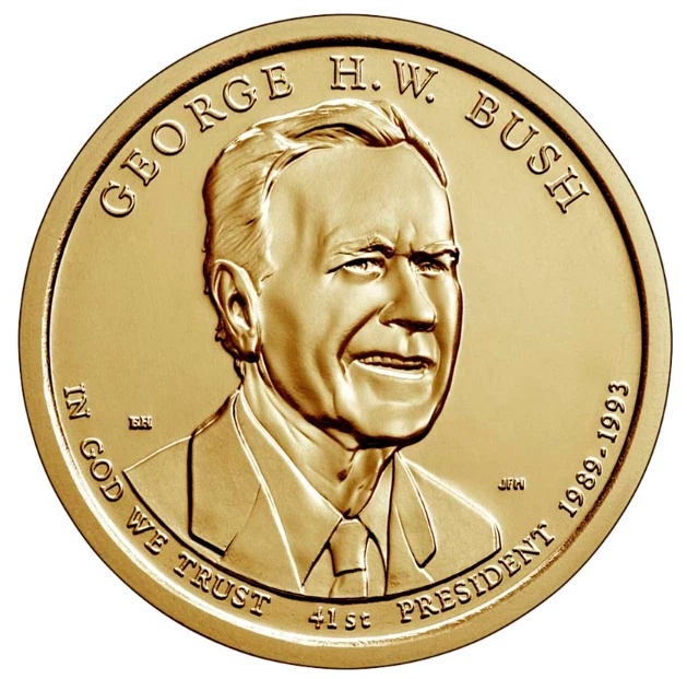 💰 2020 P & D Presidential George HW Bush  $1 - UNC coin US mint Set of 2 coins - Image 2 of 3