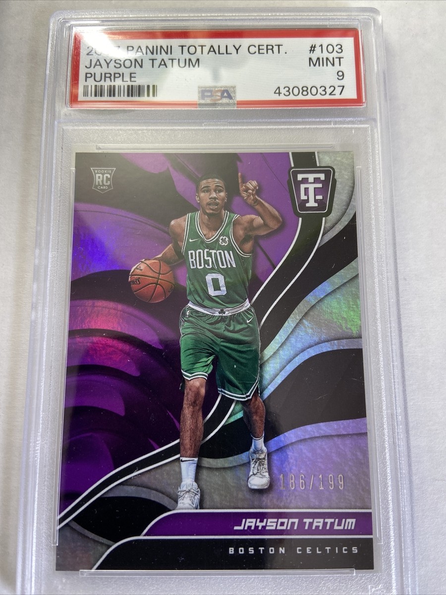 Jayson Tatum Rookie ?2017 Totally Certified Purple ?#/199 RC PSA 