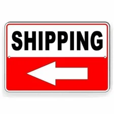 Shipping Arrow Left Sign / Decal  Warehouse Shipping Instructions / Magnetic