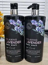 BOTANICAL SPA THERAPY ~ Calm Relaxing Lavender BODY WASH Argan Oil & Mint 2-pack