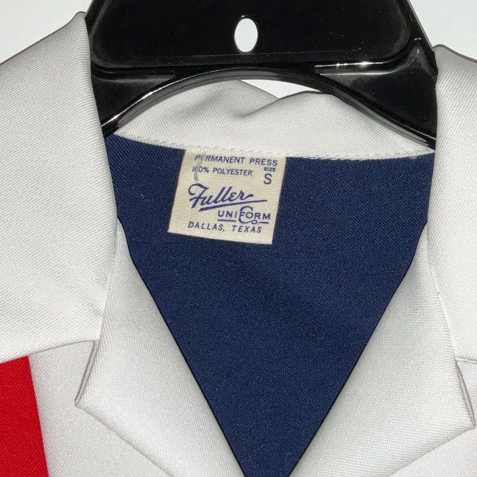 EMPLEADO DE TIENDA DE COMESTIBLES TOM THUMB PARA DAMA UNIFORME de colección de los años 70 PEQUEÑO NOMBRE ETIQUETA Foto 3 de 4