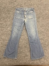 70s Wrangler Wide Leg Woman s Bell Bottoms Size 34x34 USA MADE Vtg Retro Rare