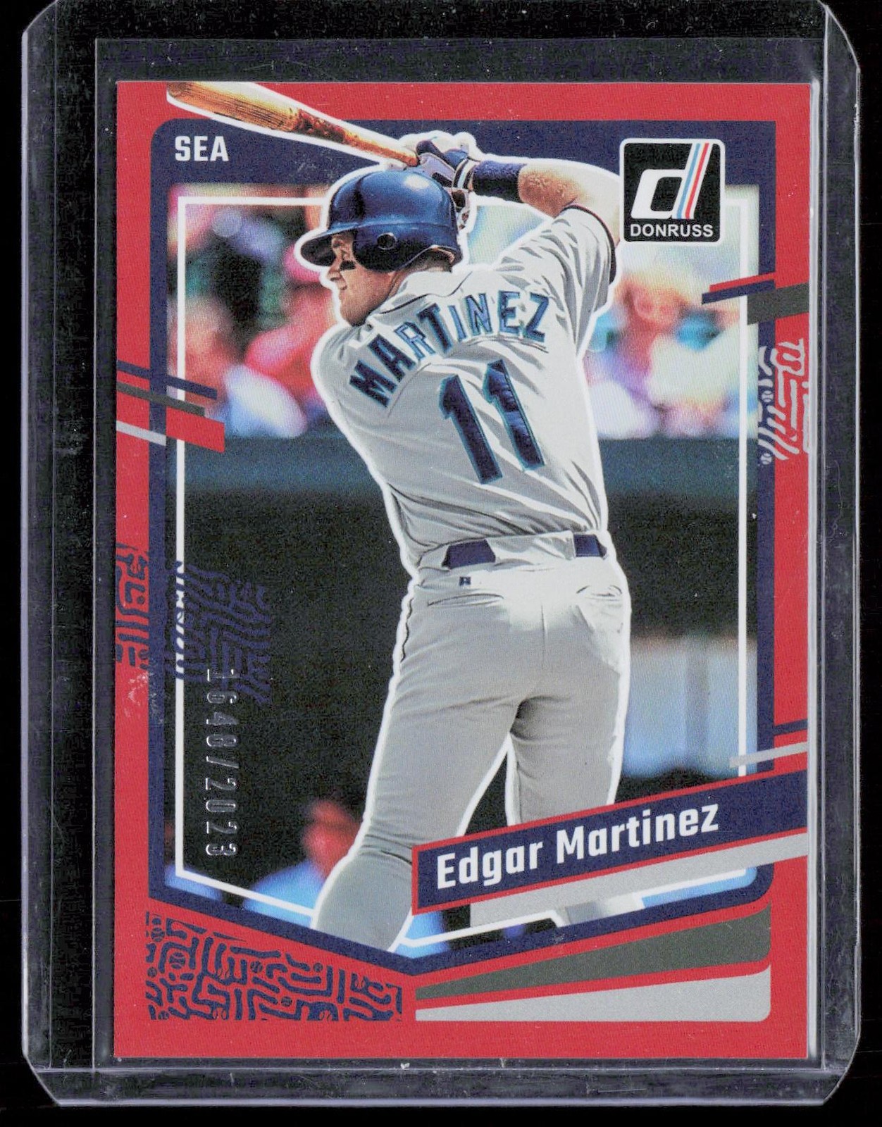 2023 Donruss #203 Edgar Martinez Holo Red #/2023 Seattle Mariners