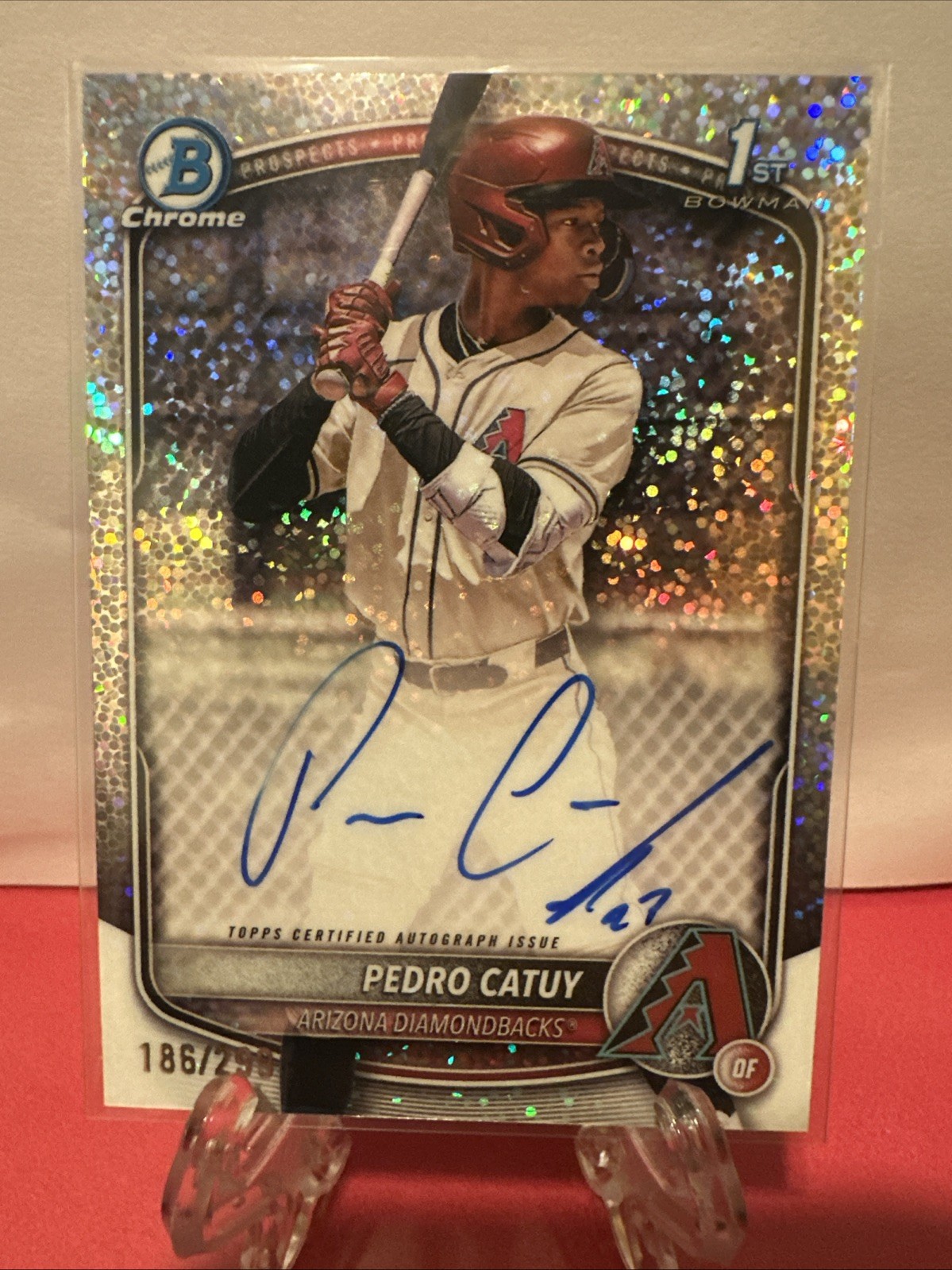 2025 Bowman Chrome Pedro Catuy Prospect Autographs Speckle #/299 #CPA-PC
