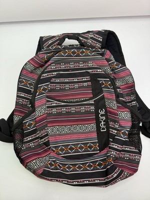 DAKINE Backpack Garden 20L pink black striped big canvas School Book Bag