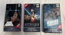 Star Wars CBS FOX Red Label Hi-Fi VHS Movie Trilogy 1984-1986 Vintage Tested