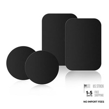 Adhesive Thin Metal Plates Compatible with Magnetic Mounts ,4 Piece 4black