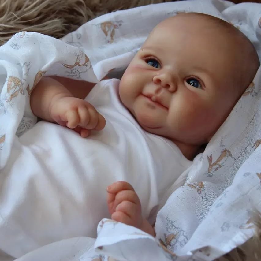 Reborn Baby Doll Girl Juliette, 18 inch Lifelike Newborn, Weighted Soft Cloth...