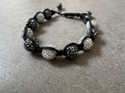 Bracelet Shamballa - Noir et cristal