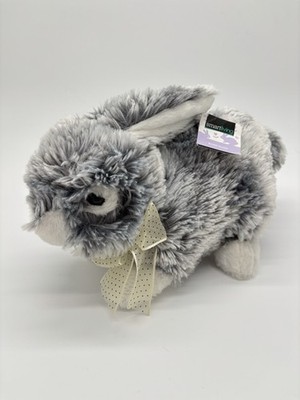 Dan Dee Soft Gray Bunny Rabbit Plush 13  Stuffed Animal NEW w TAGS