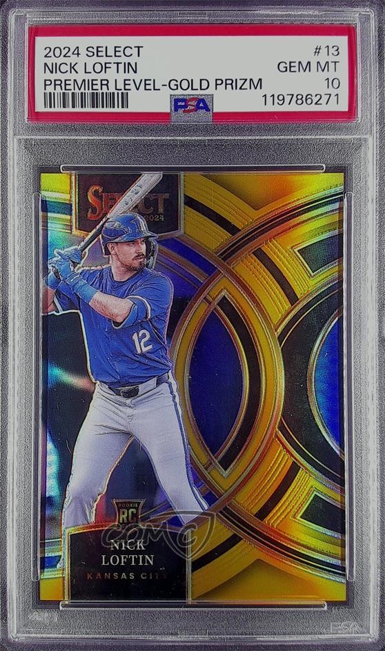2024 Panini Select Premier Level Gold Prizm 3/10 Nick Loftin PSA 10 GEM MT 8d2