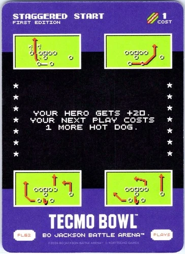 Staggered Start #PL62 First Edition Plays 26 Bo Jackson Battle Arena Tecmo Bowl