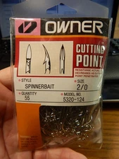 OWNER 5320-124 SPINNERBAIT 2/0 HOOKS 50 PACK NEW IN PACK LQQK