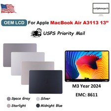 OEM LCD Display Screen Assembly For Apple MacBook Air A3113 M3 2024 13''